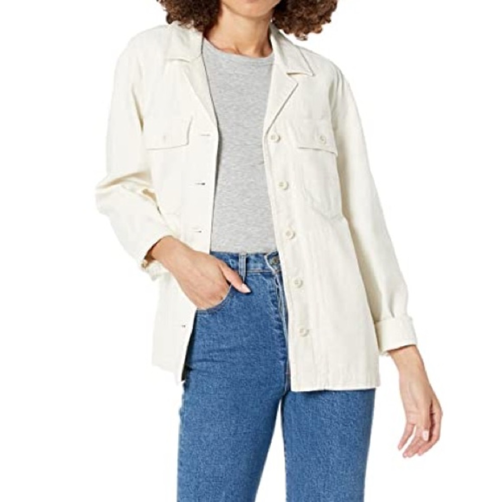 Madewell Drakefield Shirt Jacket in Ecru - M